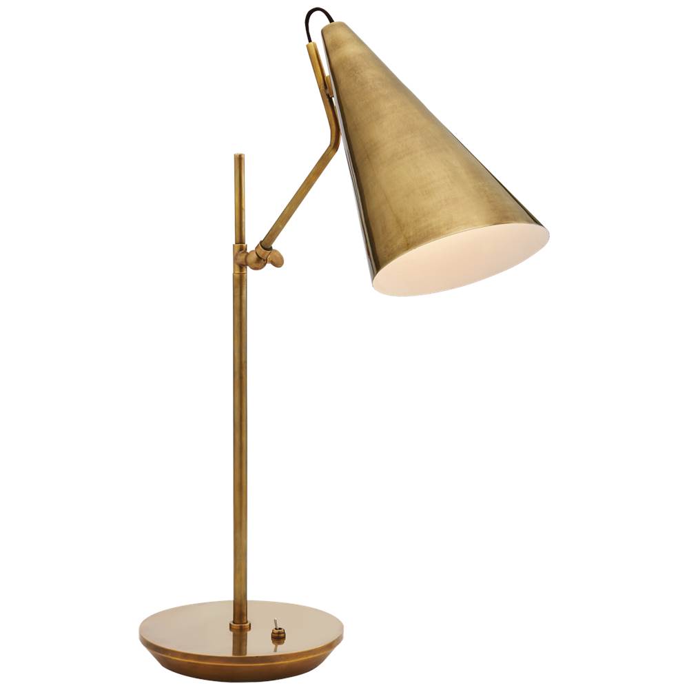 Visual Comfort Signature Collection Clemente Table Lamp in Hand-Rubbed Antique Brass