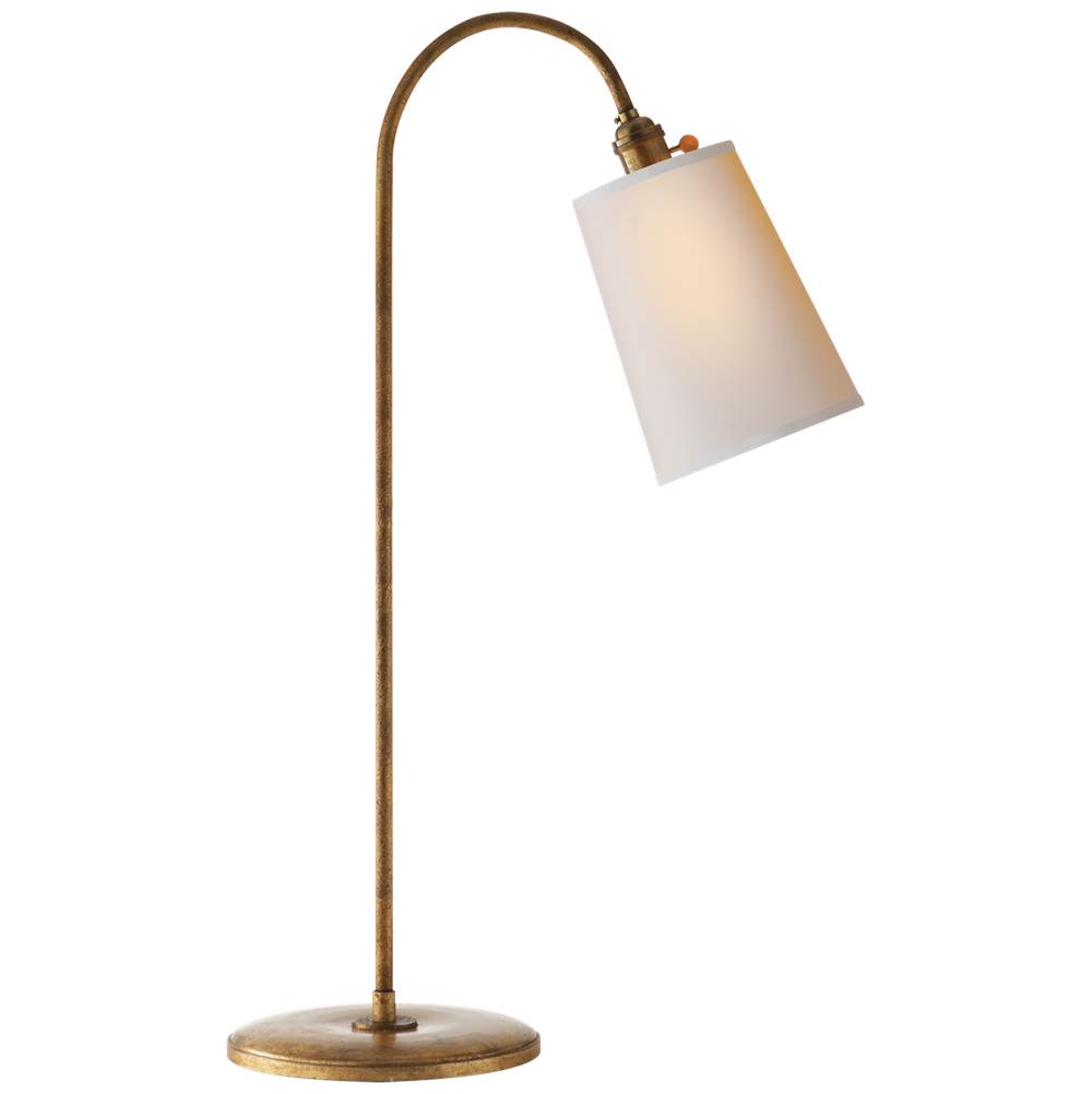 Visual Comfort Signature Collection Mia Table Lamp in Gilded Iron with Natural Paper Shade