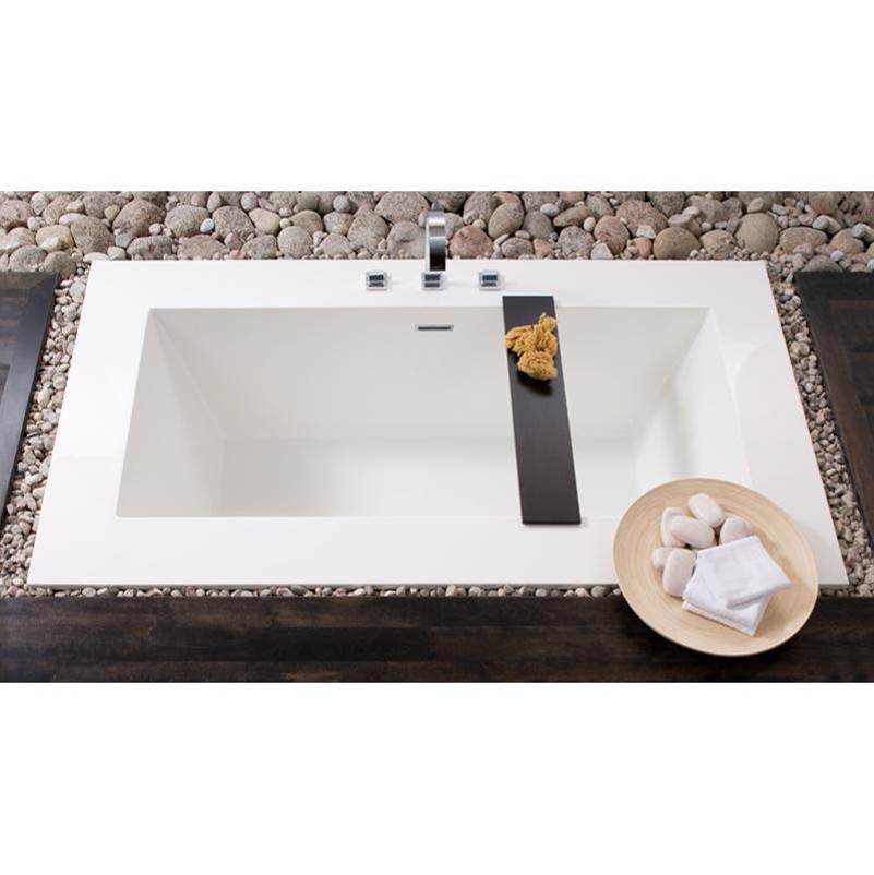 WETSTYLE  Canada Cube Bath 72 X 40 X 24 - 2 Walls - Built In Nt O/F And Bn Drain - Copper Con - White True High Gloss