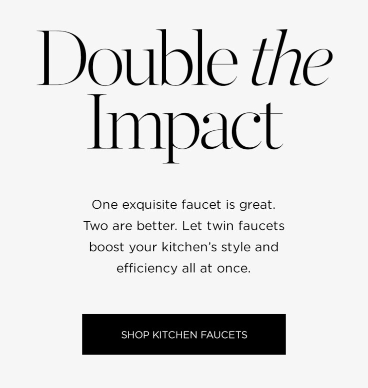 [ Waterworks ] Two Is Better Than One: Double Kitchen Faucets